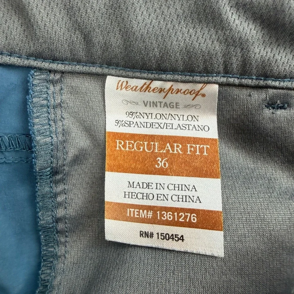 Weatherproof Vintage Shorts Mens 36 Blue Regular Fit Nylon Spandex Cargo 1361276